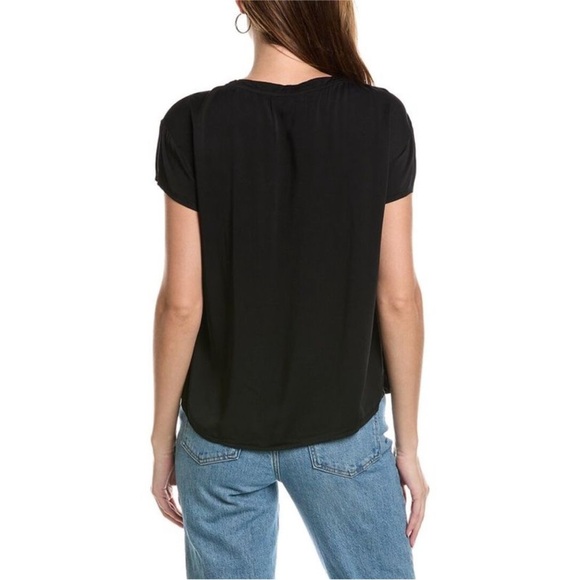 Bella Dahl Black Crewneck Pocket EcoVero Tee, size XS - Picture 2 of 8